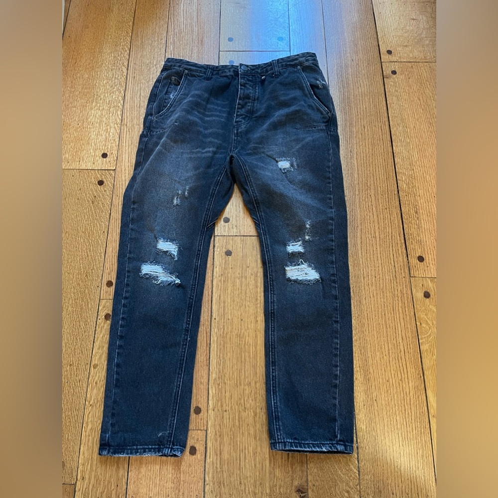One TeaSpoon, BLACK SEA MR RELAXED JEAN, Size: 33L